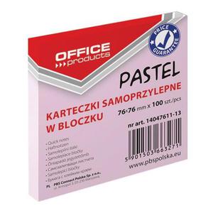 Karteczki samop. OFFICE PRODUCTS 76x76 past róowy