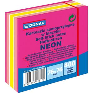 Karteczki samop. DONAU 76x76 400k neon - rowy - 2847297615