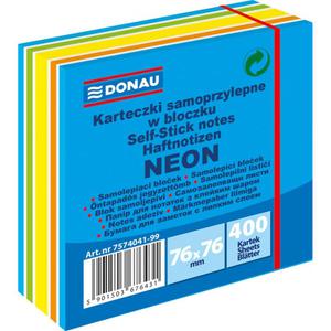 Karteczki samop. DONAU 76x76 400k neon - niebieski - 2847297617