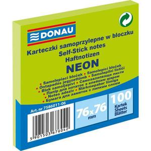 Karteczki samop. DONAU 76x76mm neon - zielony - 2847297630