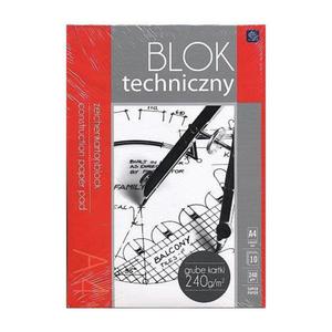 Blok techniczny INTERDRUK A4 240g. biay premium - 2847300483