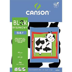 Blok rysunkowy CANSON A4 20k. - biay