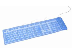 Klawiatura silikonowa Gembird przewodowa ( niebieska Podwietlenie USB i PS/2 ) - 2847300994