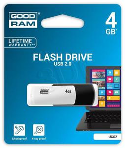 Goodram Flashdrive Black&White 4GB USB 2.0 czarno-biay - 2847302666