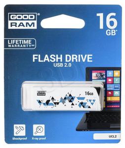 Goodram Flashdrive Cl!ck 16GB USB 2.0 biay z kolorowymi elementami - 2847302673