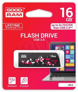 Goodram Flashdrive Cl!ck 16GB USB 3.0 czarny - 2847302698