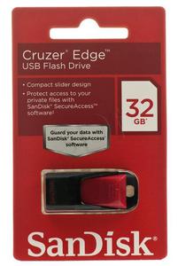 Sandisk Flashdrive CRUZER EDGE 32GB USB 2.0 Czarno-czerwony - 2847302750