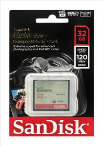 SANDISK COMPACT FLASH EXTREME 32GB 120 MB/s - 2847302760