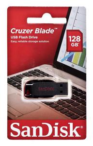 Sandisk Flashdrive Cruzer Blade 128GB USB 2.0 czarno-czerwony - 2847302765