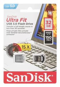 Sandisk Flashdrive Ultra Fit 32GB USB 3.0 srebrny - 2847302789