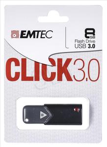 Emtec Flashdrive CLICK B100 8GB USB 3.0 Czarno - szary - 2847302802