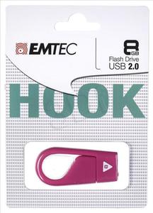 Emtec Flashdrive HOOK D200 8GB USB 2.0 5 kolorw (niebieski, zielony, czarny, pomaraczowy, rowy) - 2847302803