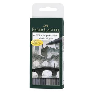 Cienkopis FABER-CASTELL artys.6szt. grey 167104