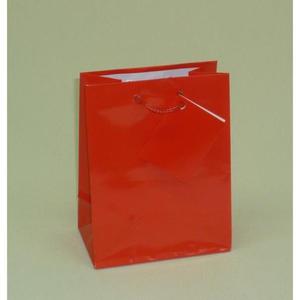 Torba ID lak. poysk S 11x6x14,5cm op.12 - czer. - 2860632354