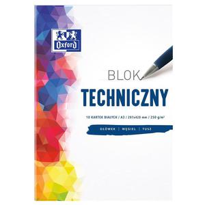 Blok techniczny OXFORD A4 10k. 250g. - biay - 2860632901