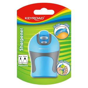 Temperwka KEYROAD Soft Touch plastikowa podwjna ostrzenie w szpic blister mix kolorw - 2860635636