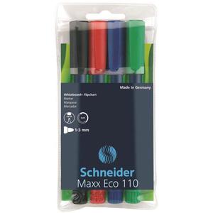 Zestaw markerw do tablic SCHNEIDER Maxx Eco 110 1-3mm 4 szt. miks kolorw - 2860635902