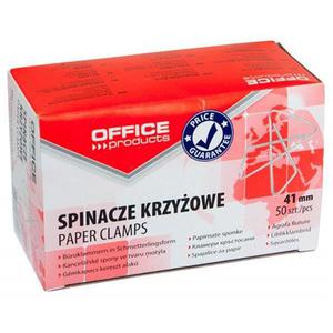 Spinacze OFFICE PRODUCTS krzyowe 41mm 50szt. srebrne - 2860636151