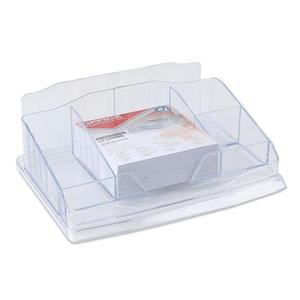 Przybornik na biurko OFFICE PRODUCTS z karteczkami plastik transparentny - 2860636155