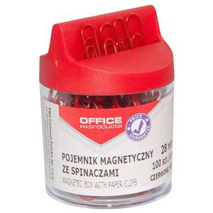 Pojemnik magn. ze spinaczami OFFICE PRODUCTS czerwony - 2860636159