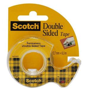 Tama biurowa, dwustronna SCOTCH (136D), z dyspenserem, 12mm, 6, 3m - 2860636201