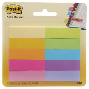 Zakadki indeksujce POST-IT (670-10AB), papier, 12,7x44,4mm, 10x50 kart., mix kolorw - 2860636372