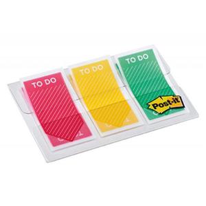 Zakadki indeksujce POST-IT (682-TODO), PP, 23,8x43,2mm, 3x20 kart., mix kolorw - 2860636464