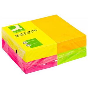 Karteczki Q-CONNECT Rainbow, 127x76mm, 4x3x80k, neon, mix kolorw - 2860636485