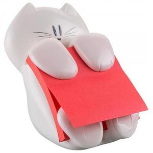 Podajnik do bloczków POST-IT Kotek (CAT-330) biay w zestawie 1 bloczek Super Sticky Z-Notes