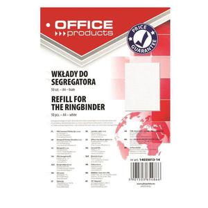 Wkad do segregatora OFFICE PRODUCTS A4 # 50k bia - 2860636597