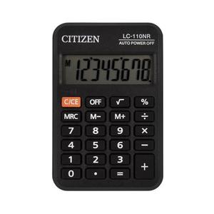 Kalkulator CITIZEN kieszonkowy LC110NR 8-cyfrowy 88x58mm czarny