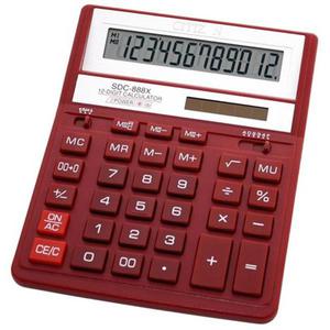 Kalkulator CITIZEN SDC-888XRD 12-cyfrowy 203x158mm czerwony - 2860636813