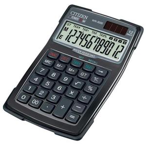 Kalkulator CITIZEN wodoodporny WR-3000 152x105mm czarny - 2860636818