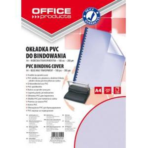 Okadki do bindowania OFFICE PRODUCTS PVC A4 200mikr. 100szt. niebieskie transparentne