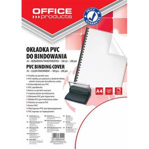 Okadki do bindowania OFFICE PRODUCTS PVC A4 200mikr. 100szt. transparentne - 2860636873