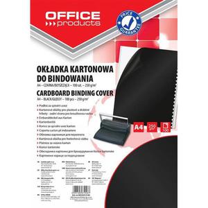 Okadki do bindowania OFFICE PRODUCTS karton A4 250gsm byszczce 100szt. czarne - 2860636875