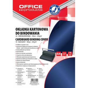 Okadki do bindowania OFFICE PRODUCTS karton A4 250gsm byszczce 100szt. ciemnoniebieski - 2860636876