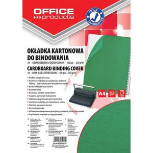 Okadki do bindowania OFFICE PRODUCTS karton A4 250gsm skropodobne 100szt. zielone - 2860636878