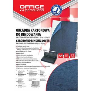 Okadki do bindowania OFFICE PRODUCTS karton A4 250gsm skropodobne 100szt. ciemnoniebieskie - 2860636880