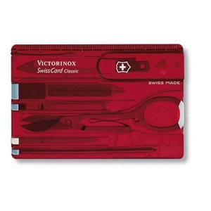 Scyzoryk VICTORINOX Swisscard Classic, celidor, 82mm, transparentny czerwony - 2860637279