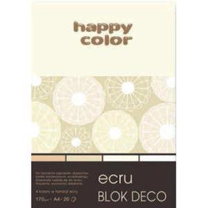 Blok techniczny HAPPY COLOR A4 Deco 5 kol. ecru 170g. - 2860639028