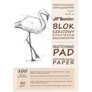 Blok szkicownik LENIAR A3 100k. 80g. - papier jasny 90892 - 2860639030