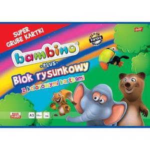 Blok rysunkowy BAMBINO PLUS A3 16k. Grube kartki - zota + srebrna - 2860639037