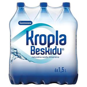 Woda KROPLA BESKIDU op.6 1,5l. gazowana