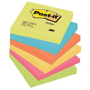 Karteczki samop. POST-IT 654-TFEN, 76x76mm, 6x100 kart., paleta energetyczna - 2860639569