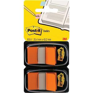 Zakadki indeksujce POST-IT 680-O2EU PP 25x43mm 2x50 kart. pomaraczowy - 2860639574