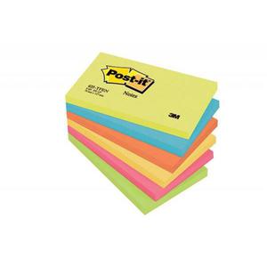 Karteczki samop. POST-IT 655-TFEN, 127x76mm, 6x100 kart., paleta energetyczna - 2860639577