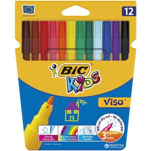 Flamastry BIC VISA PD 12 kolorw 888695 - 2860640213