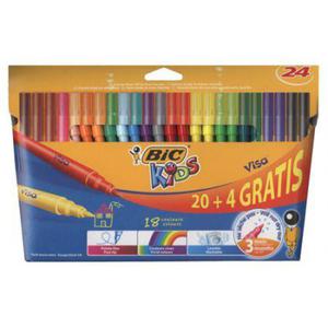 Flamastry BIC VISA PD 20+4 kolory 897098 - 2860640214