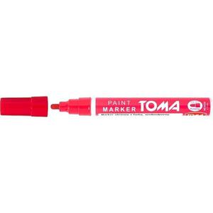 Marker TOMA olejowy TO-440 grubo 2.5mm - czerwony - 2860640621